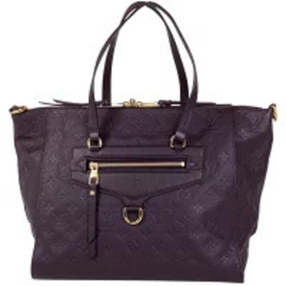 Louis Vuitton Lumineuse Shoulder Bag Handbag Monogram Empreinte Aube Purple